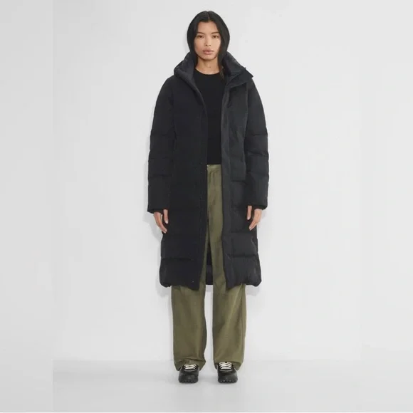 New Aritzia Tna The Powder Dri Parka™ long Black Insulated Jacket Sz S - Picture 4 of 17